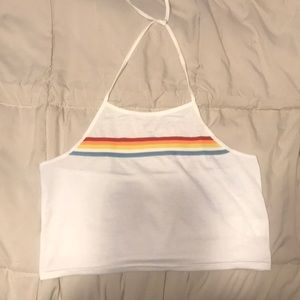 White and Rainbow top